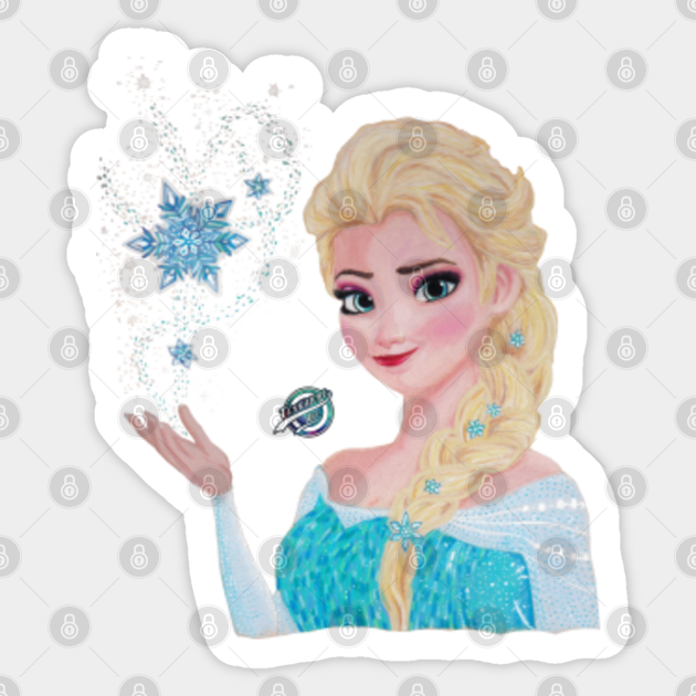Elsa Disney Princess Frozen Frozen Sticker TeePublic
